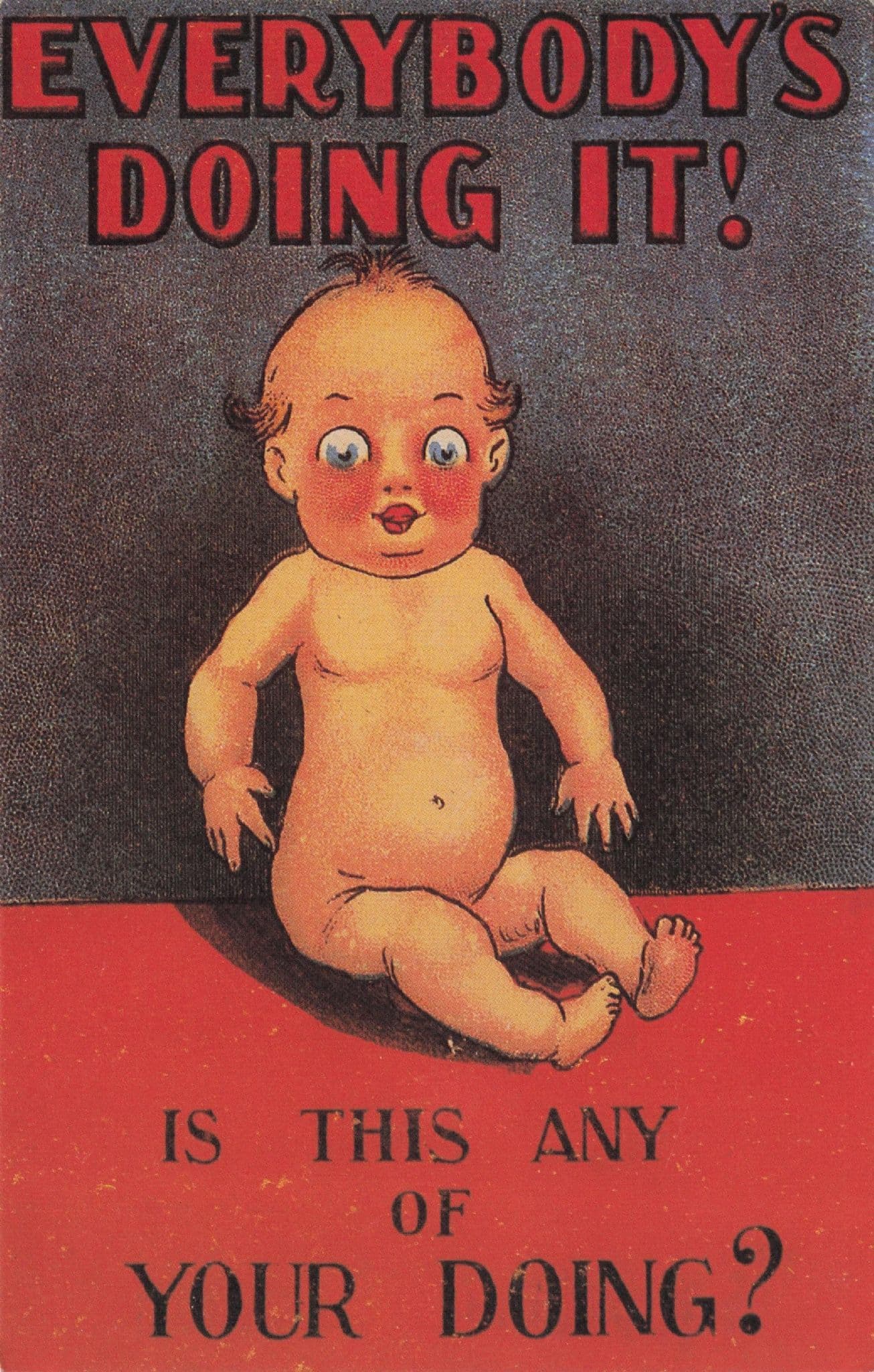 Everybody's Doing It Baby Comic WW1 War Reproduction Postcard