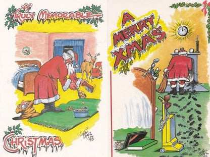 Evil Criminal Santa 6x SIX Comic Postcard s