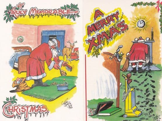 Evil Criminal Santa 6x SIX Comic Postcard s