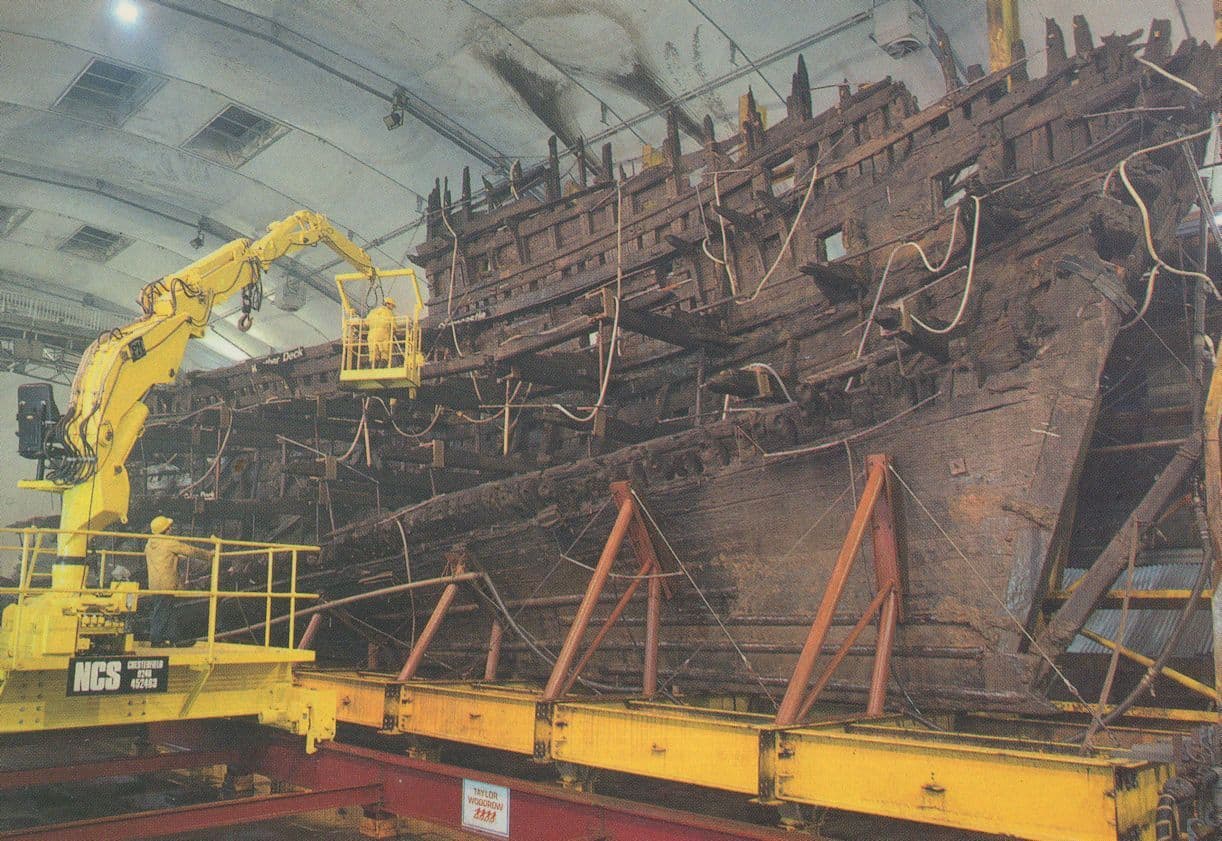 Excavation Of Mary Rose Ship Timber Replacement Boat Postcard