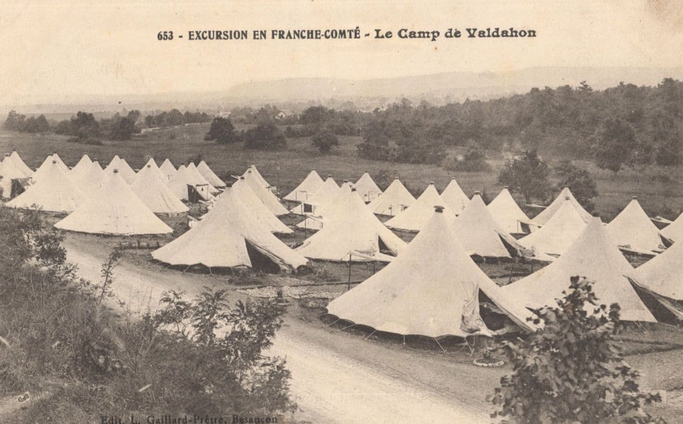 Excursion En Franche Comte Le Camp De Valdehon French Camping Old Postcard