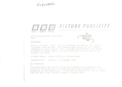 Explorers BBC ET Space UFO Style Sci Fi Show Launch 1990 Press Photo