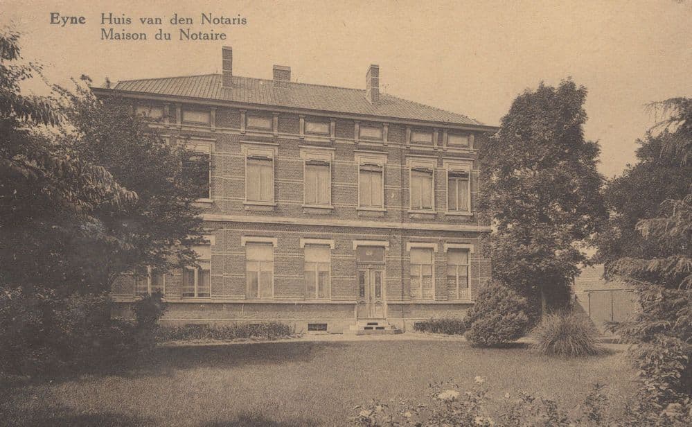 Eyne Huis van den Notaris Belgium Old Postcard