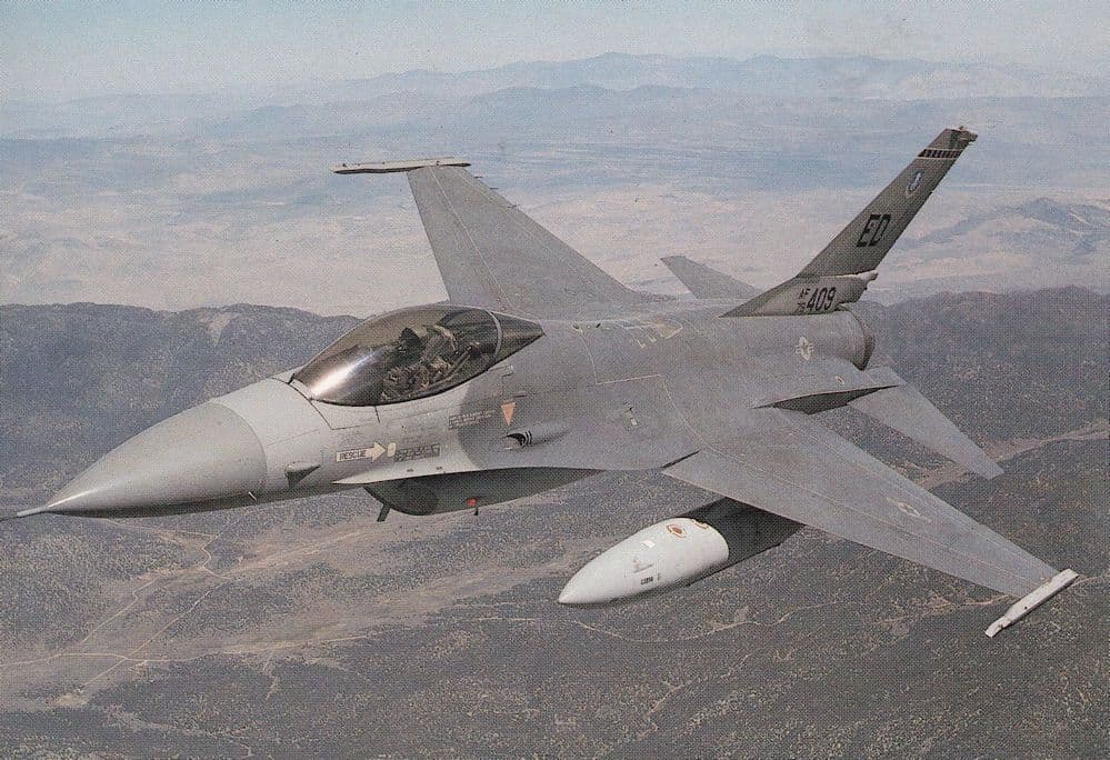 F-16A Fighting Falcon Plane Aircraft Postcard