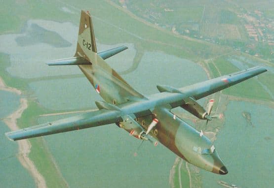 F-27 Troopship Rare Plane Aircraft German Luchtvaart Military Museum Postcard