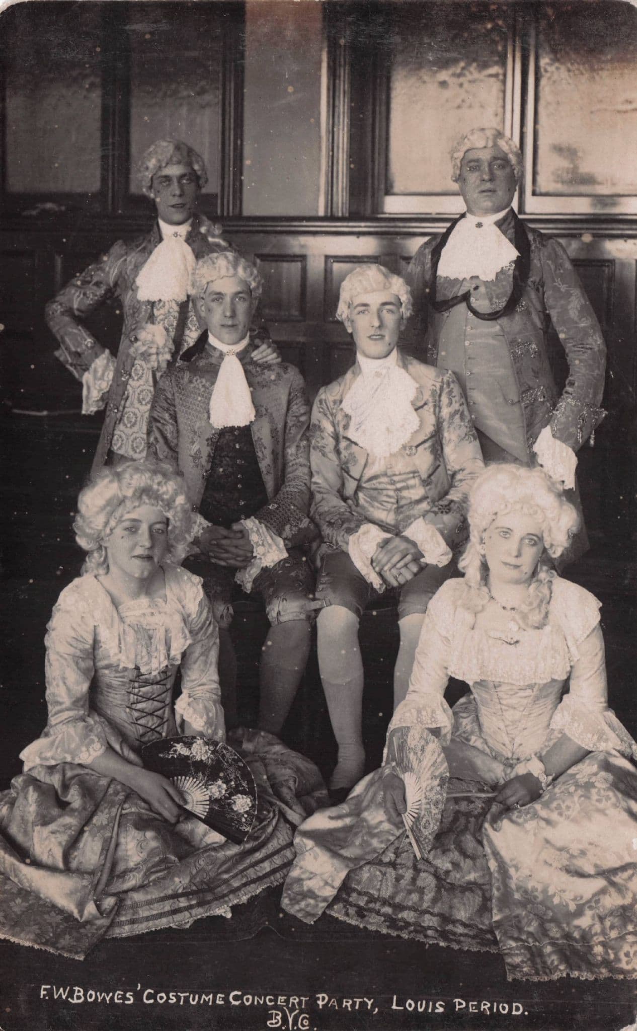 F.W.Bowes Costume Concert Party Tudor Louis Period Entertainers Postcard