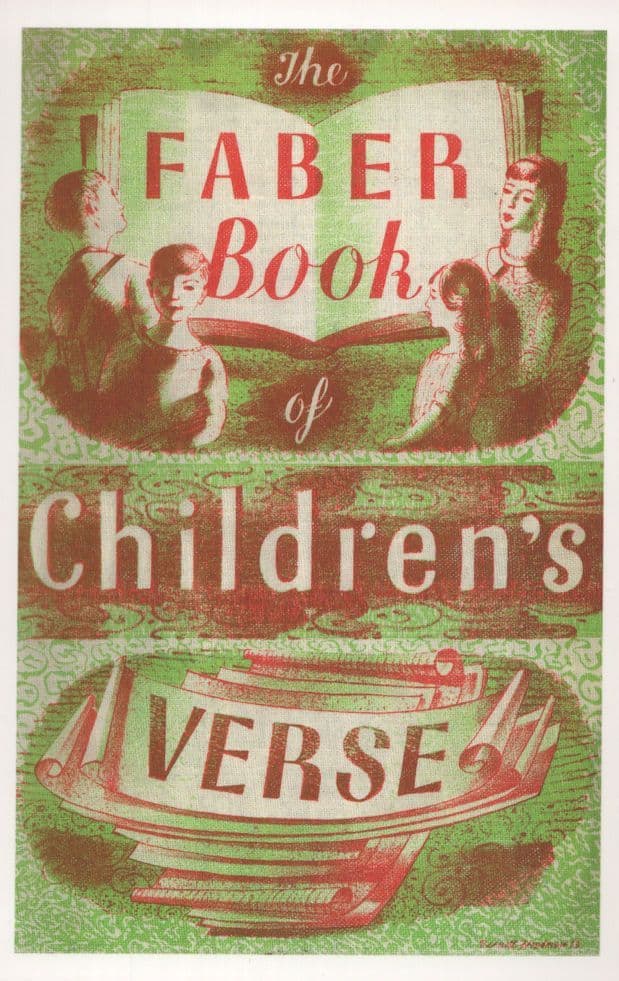 Faber Book Of The Childrens Verse 1953 Book Postcard