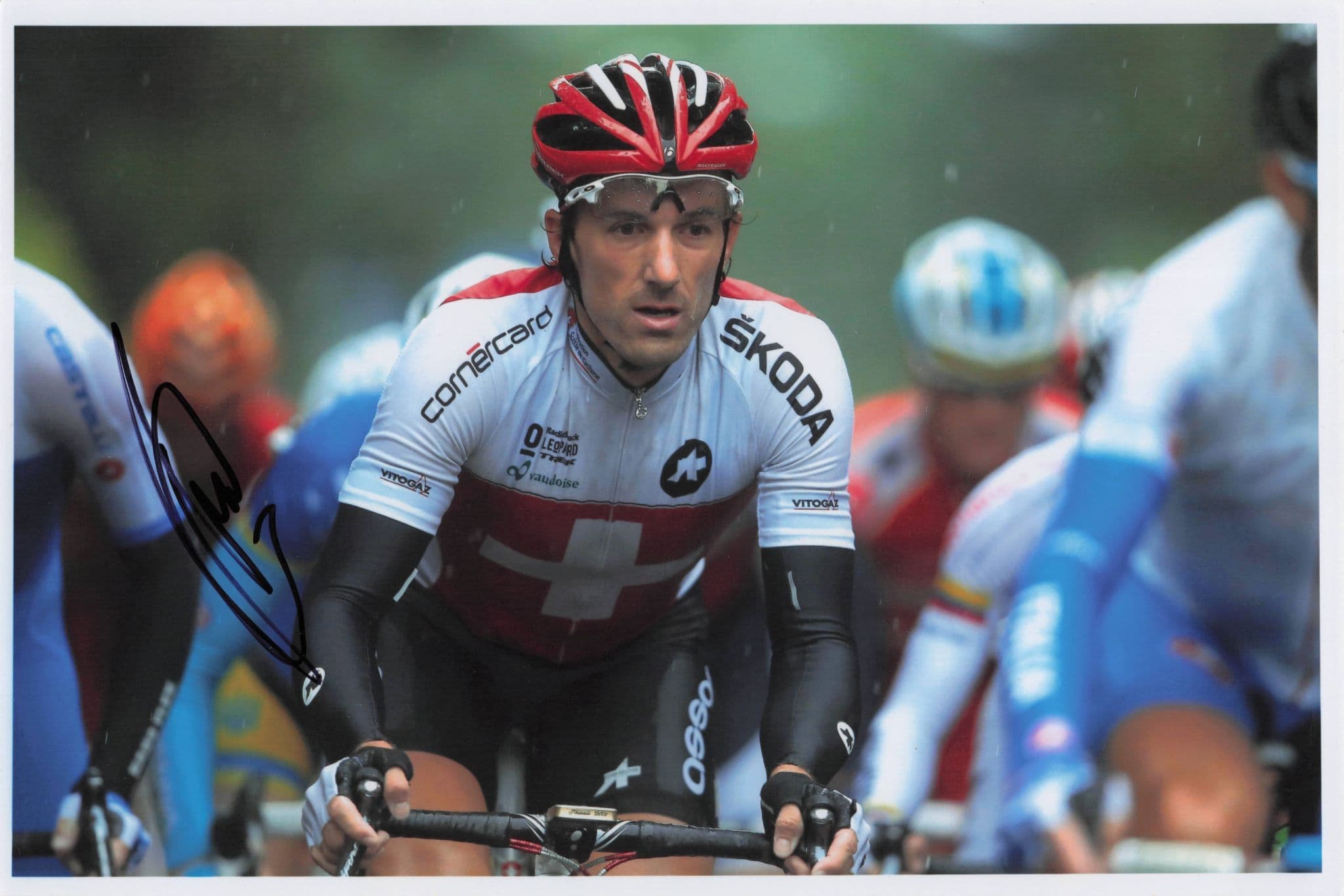 Fabian Cancellara Switzerland Cyclist 2013 UCI World Race 12x8 Hand Signed Photo
