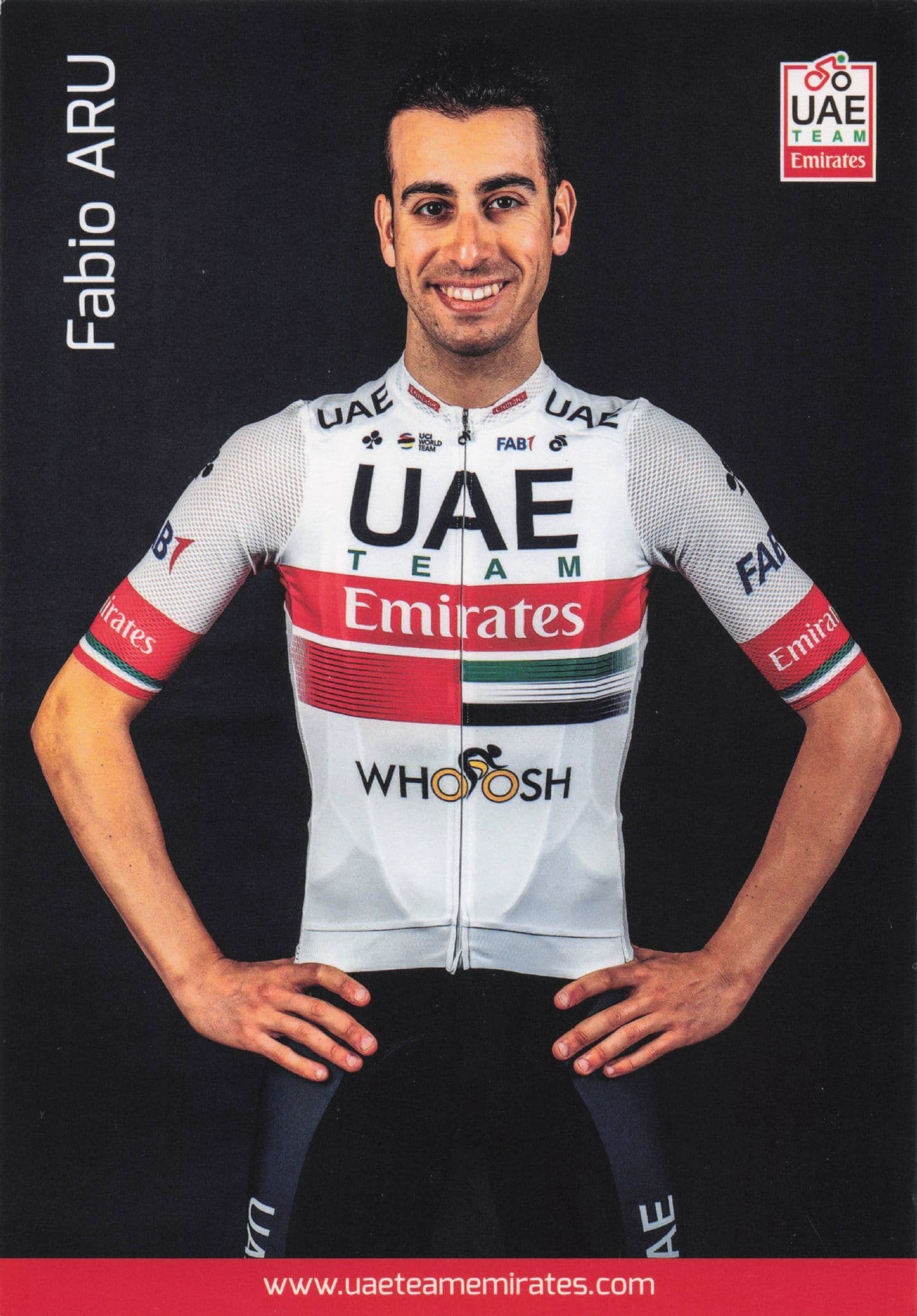 Fabio Aru Champion Cyclist Sports UEA EmiratesT eam Postcard