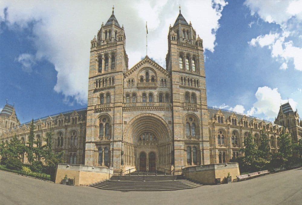 Facade Of British London Natural History Museum Postcard