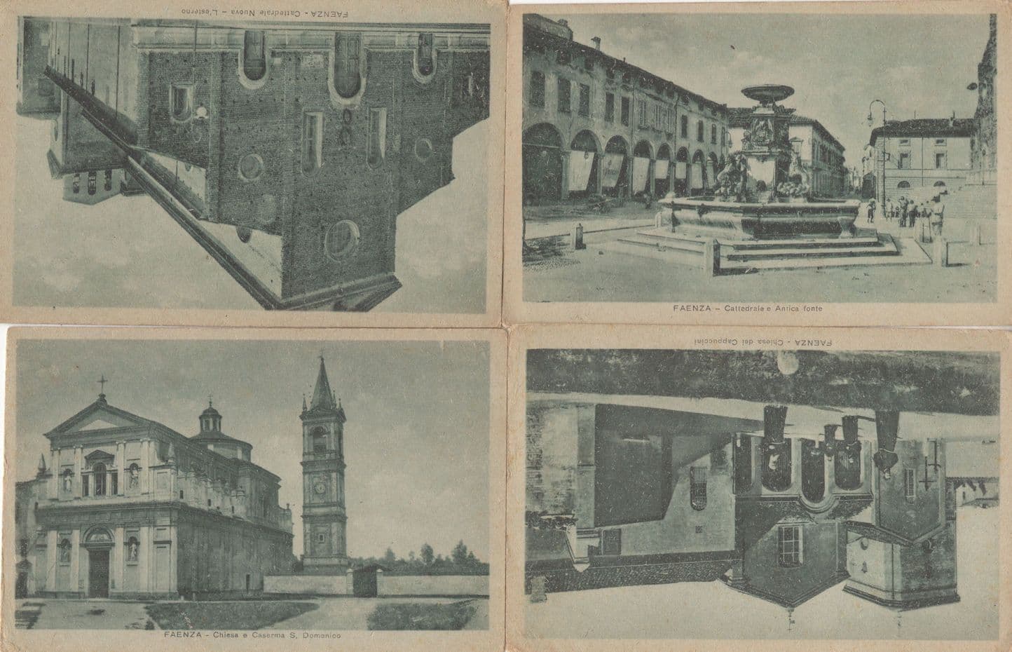 Faenza Church Cathedral 4x Antique Italian Postcard s