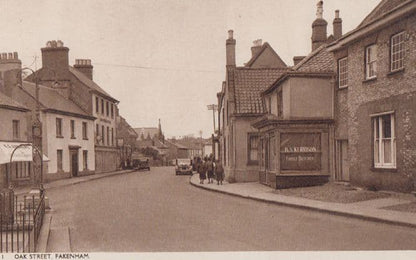 Fakenham Norfolk Lloyds Bank Grocers Butchers Antique Lettercard Postcard