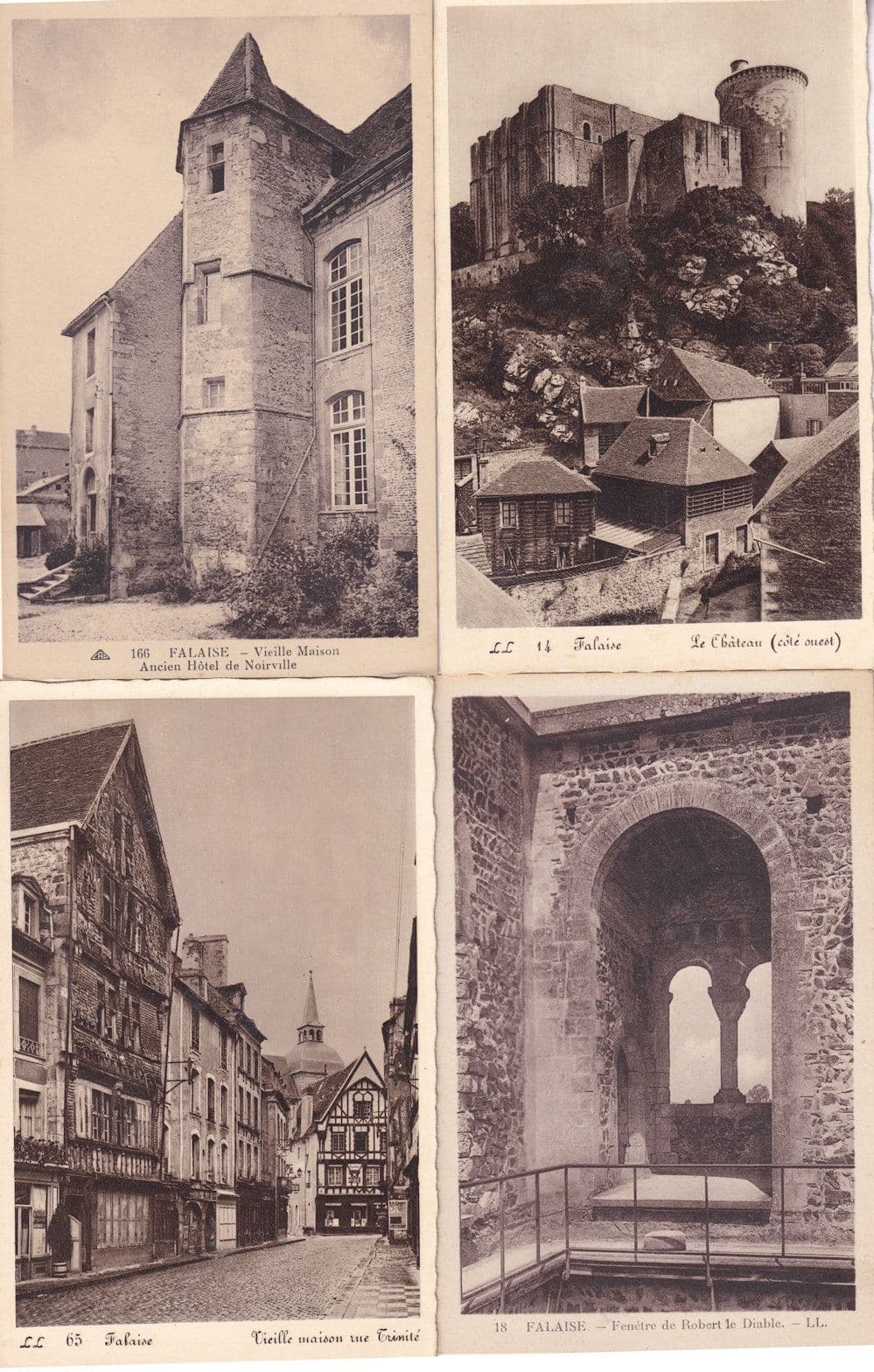 Falaise Vielle Maison Chateau Robert Diable Trinite 4x Old French Postcard s