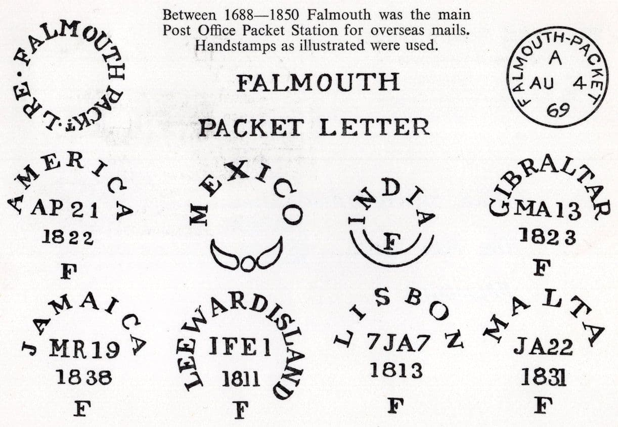 Falmouth Packet Letter Postmark Frank Collection 1973 FDC