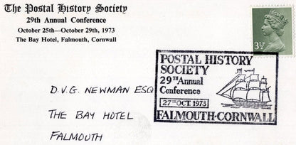 Falmouth Packet Letter Postmark Frank Collection 1973 FDC
