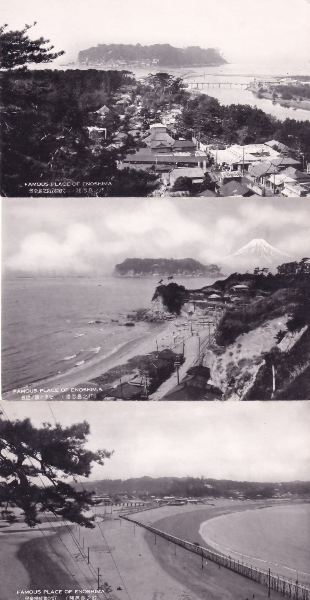 Famous Place Of Enoshima Japan 3x Old Postcard s