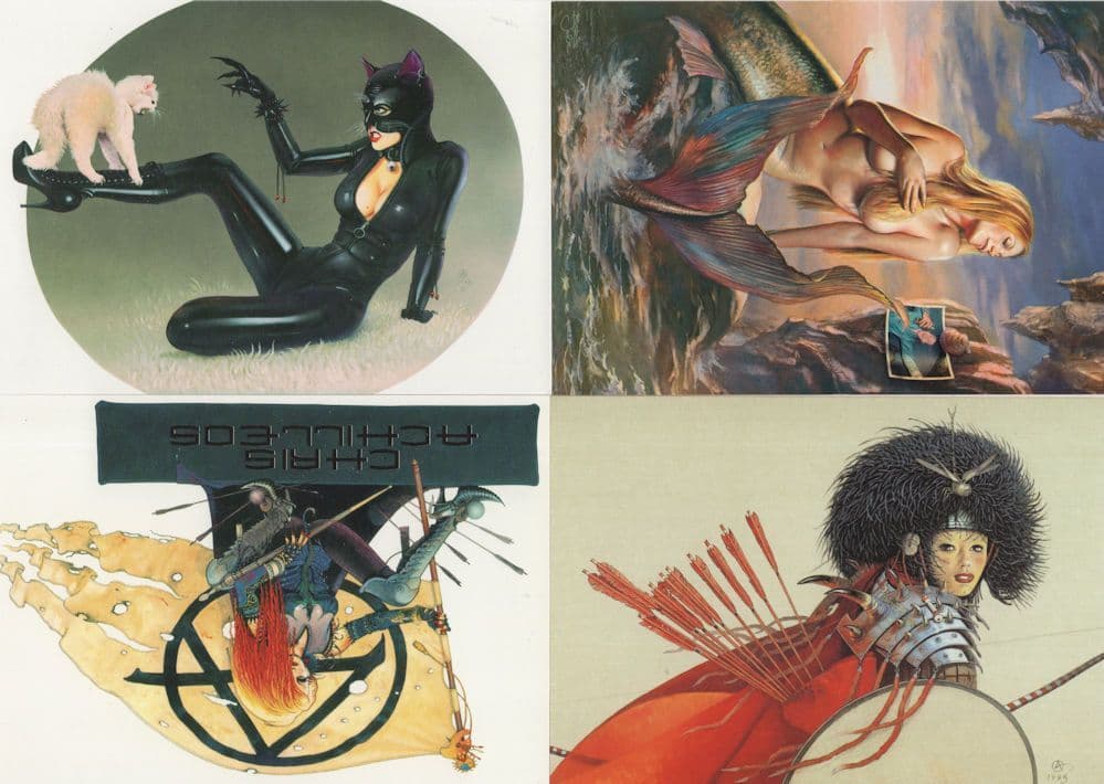 Fantasy Art Dominant Risque Women 4x Artist Postcard s