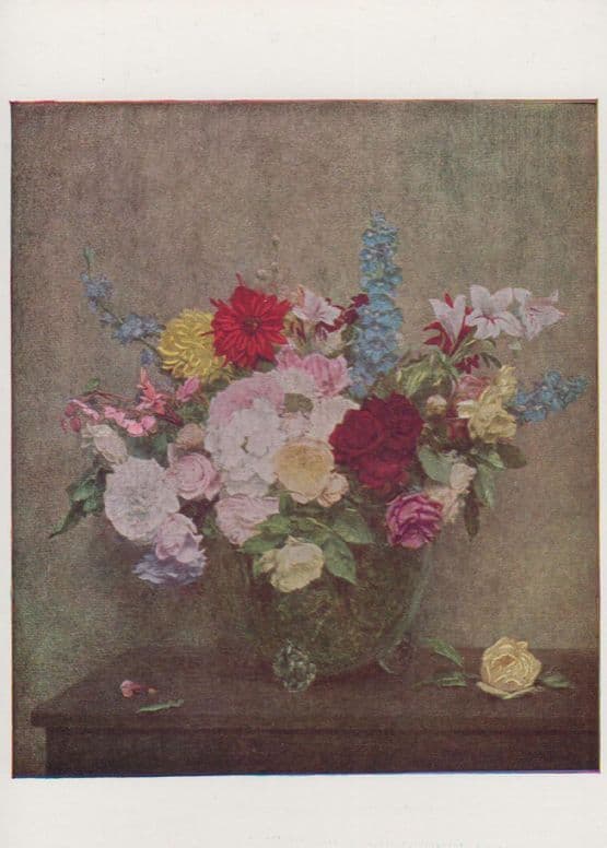 Fantin Latour The Rosy Wealth Of June National Gallery Painting Postcard