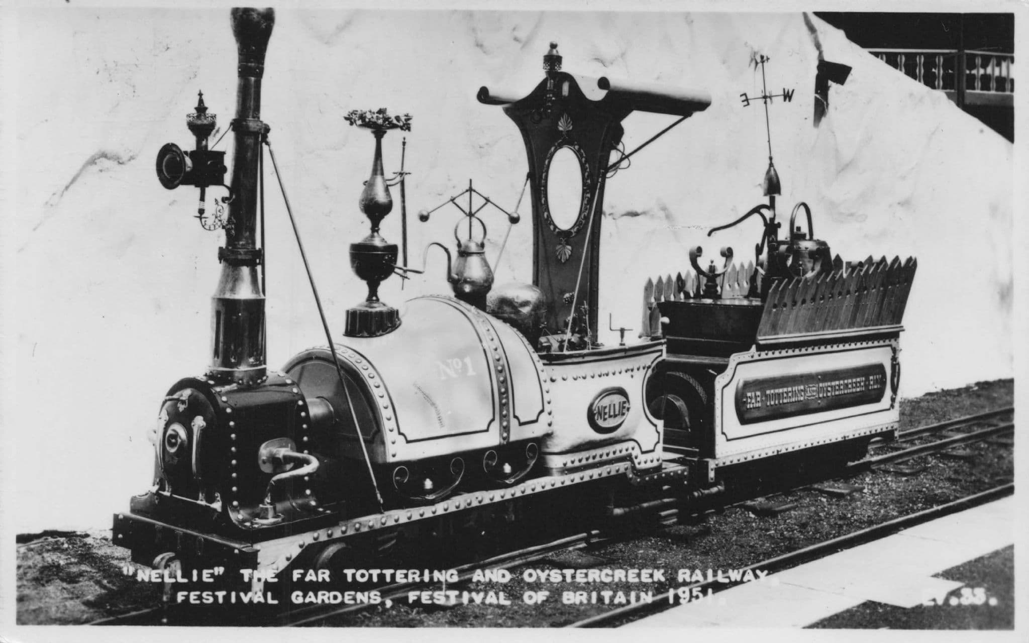 Far Totteridge & Oystercreek Railway Nellie Festival Of Britain Old RP Postcard