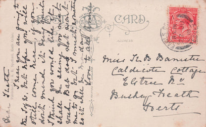 Farm Tractor & Farmer at Earls Colne Station Road Essex Old WW1 Postcard