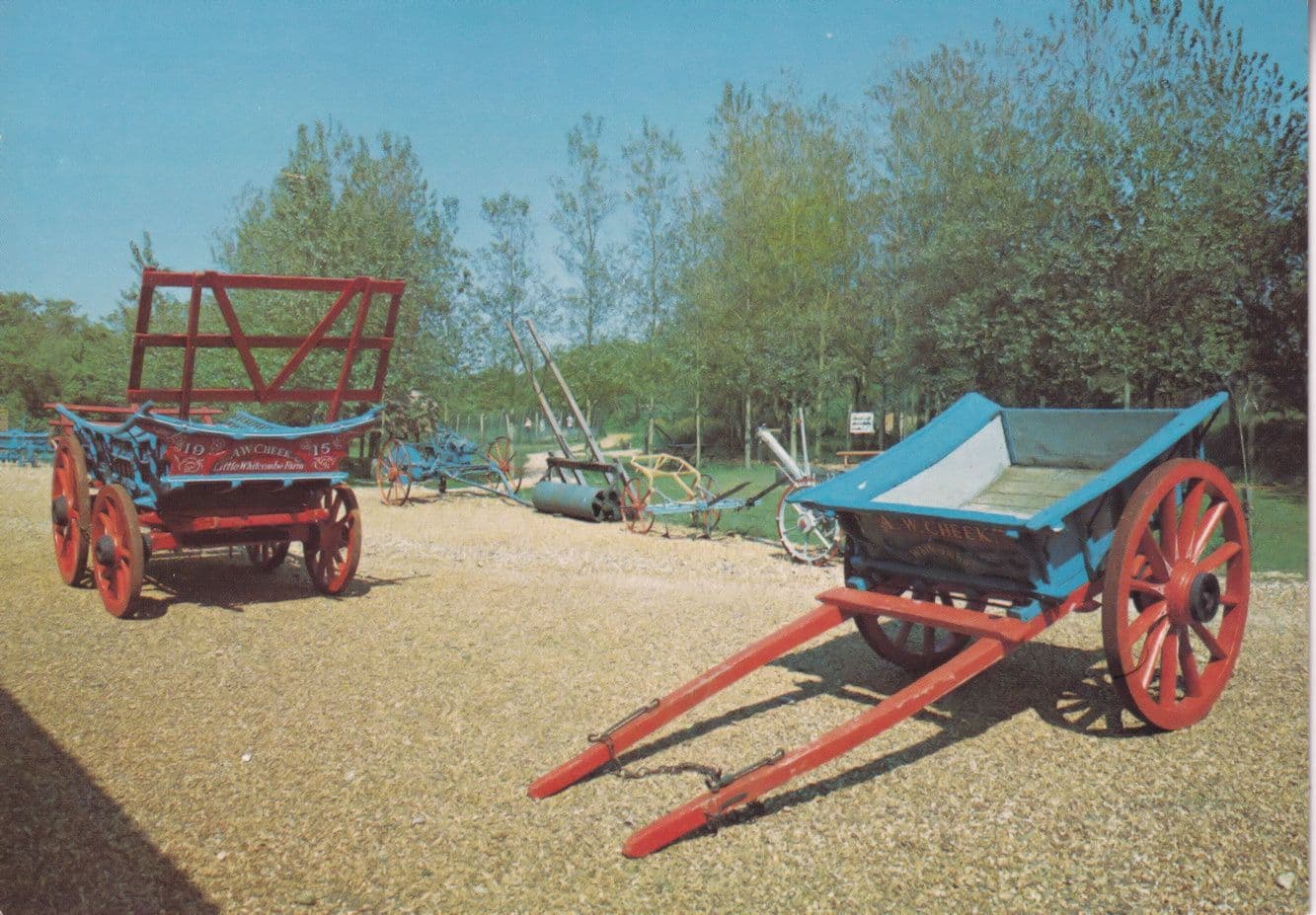 Farming Equipment at Yafford Mill Isle Of Wight Postcard