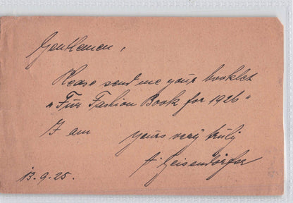 Fashion Book Request Hamburg Mainz Exhibition 1925 German Old Postcard