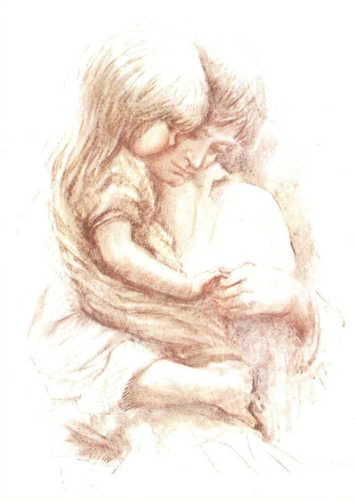 Father's Love by Marilyn Zapp Rare Painting Postcard