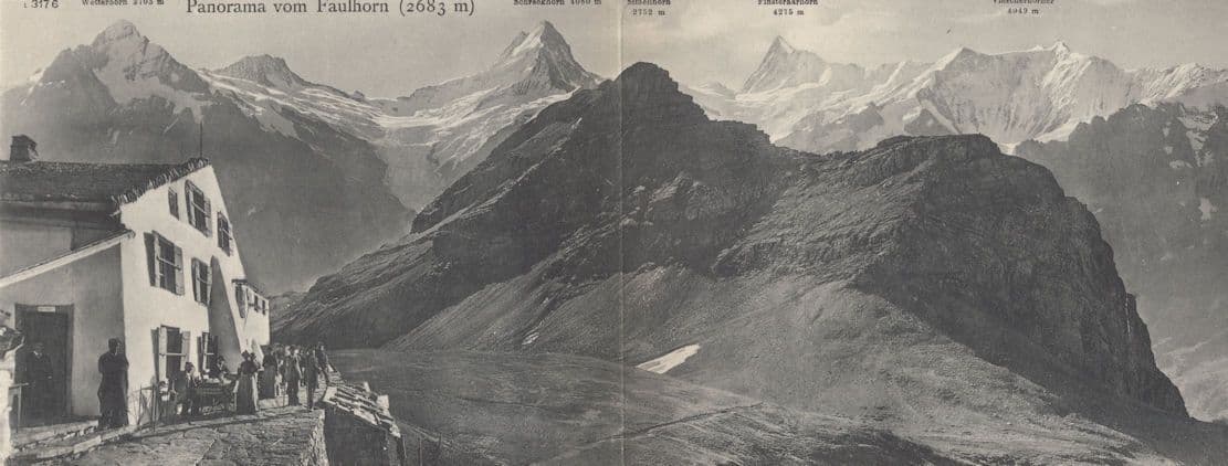 Faulhorn Mountain Switzerland Giant Panorama Bernese Alps Postcard