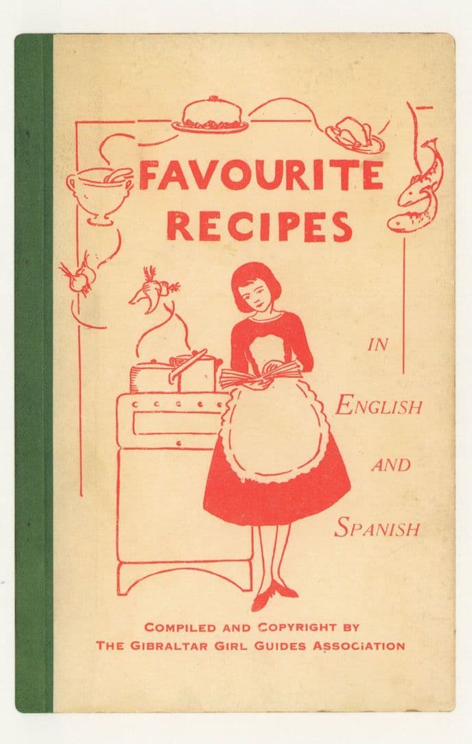 Favourite Recipes In English & Spanish 1957 Book Postcard