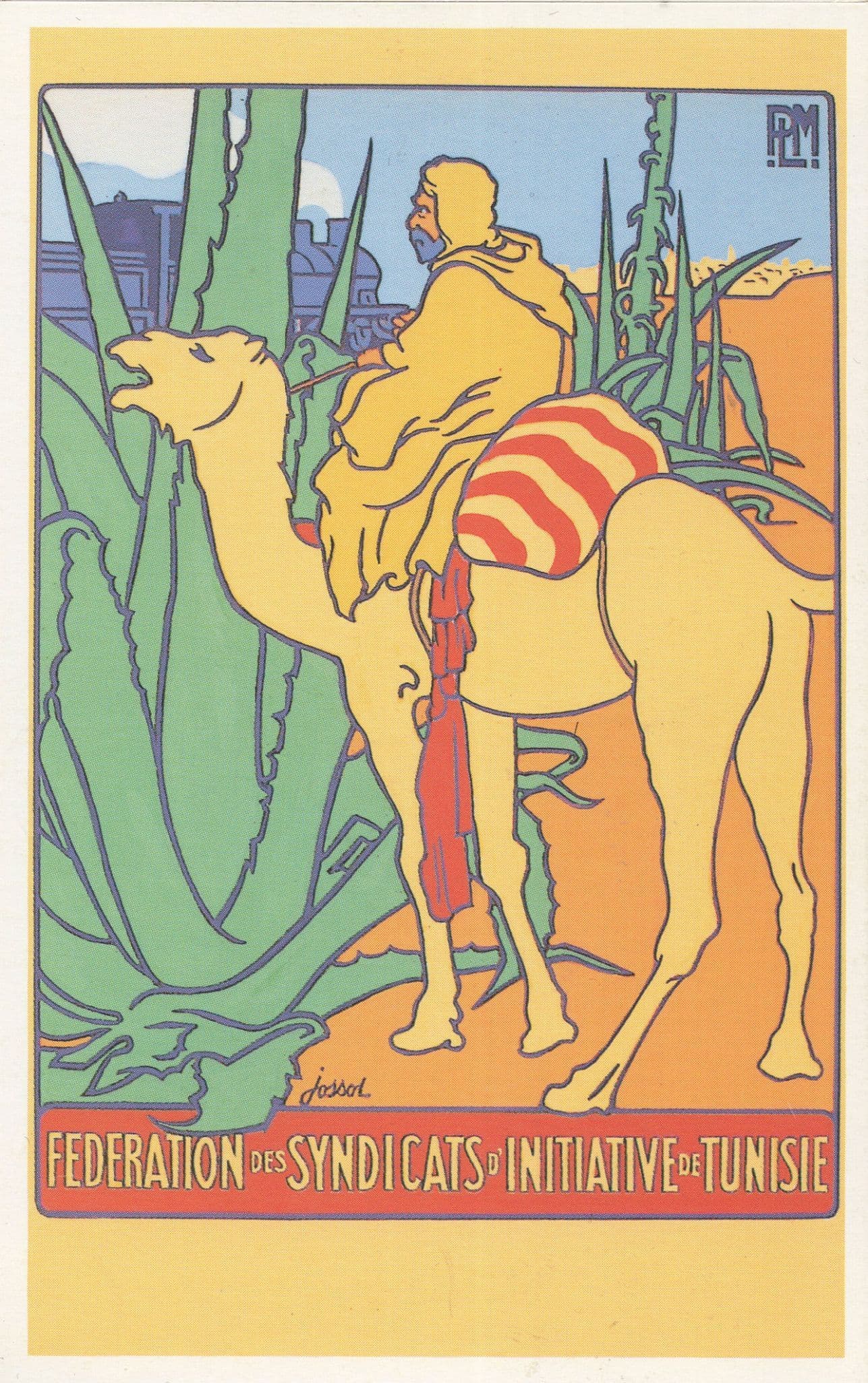 Federation Des Syndicats Initiative De Tunisie Tunisia Poster Postcard