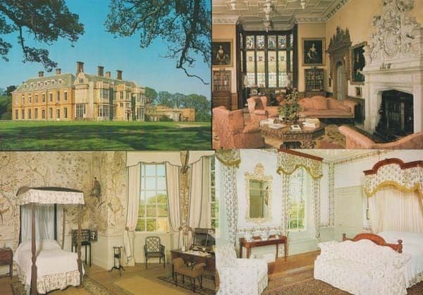 Felbrigg Hall Norfolk Bedroom Four Poster Bed Hall + Grounds 4x Mint Postcard s