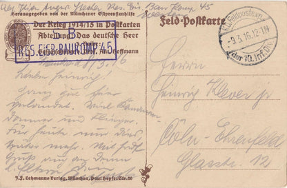 Feldartillerie 1916 Attack WW1 Military German Postcard