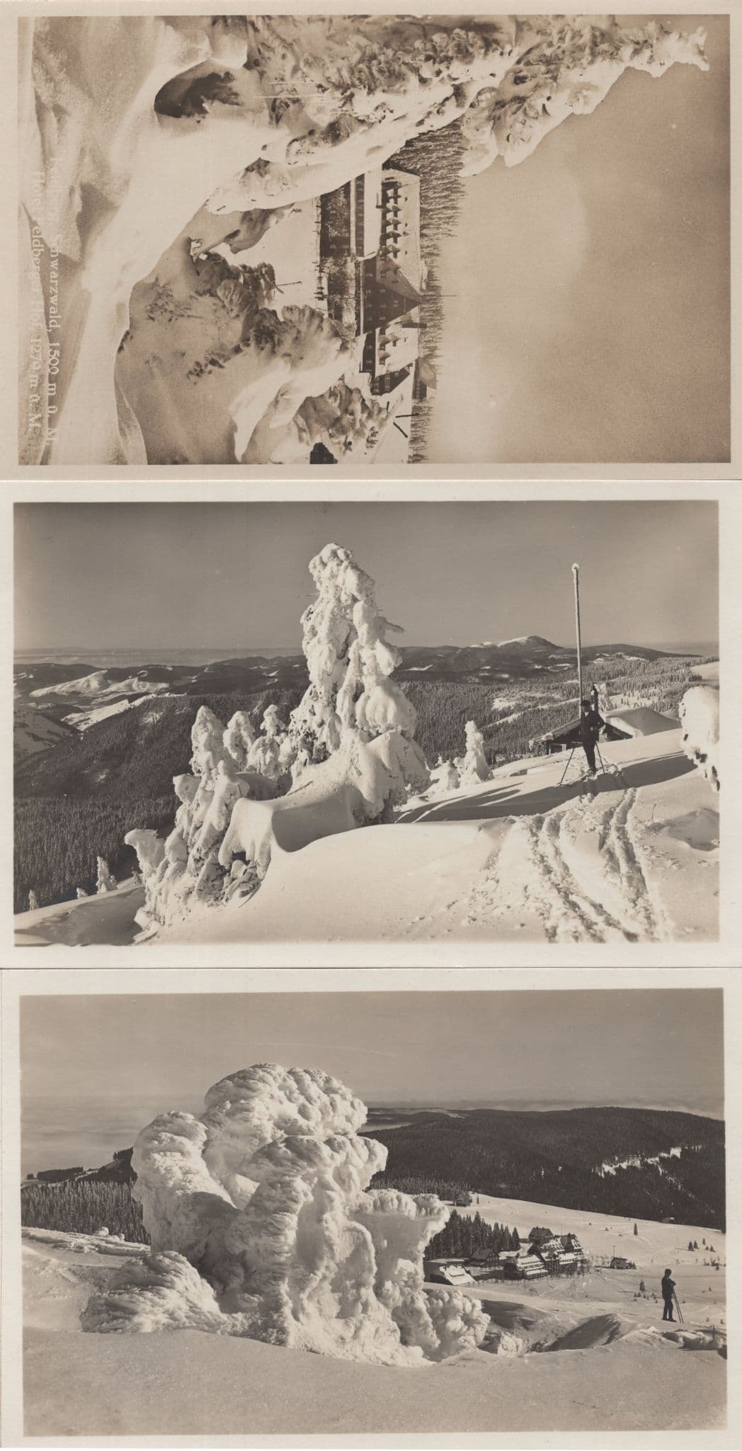 Feldberg Skiing German Skiers 3x Old Postcard s