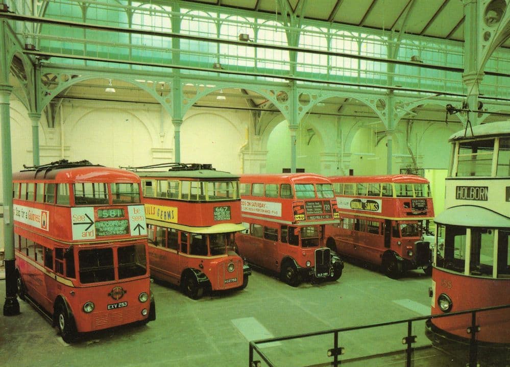 Feltham Tramcar London Museum Old Trams Bus Exhibit Display Postcard
