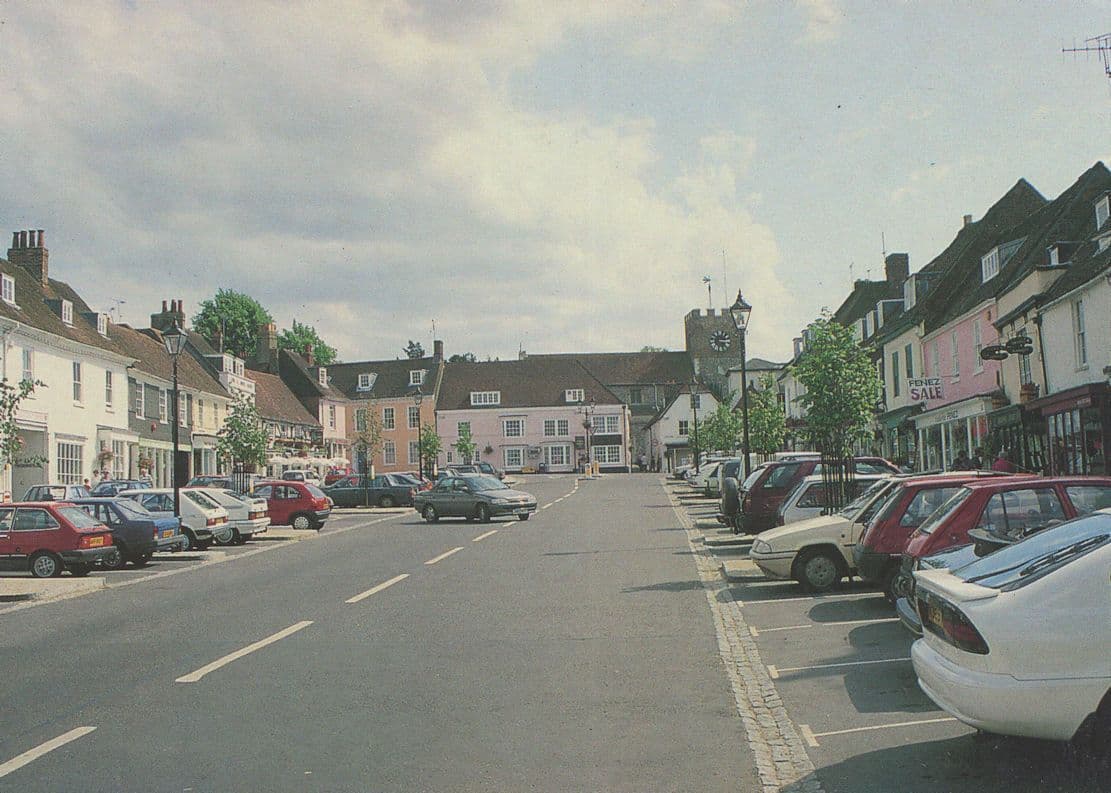Fenez Sale Parking A Car on Broad Street Alresford Hampshire Postcard