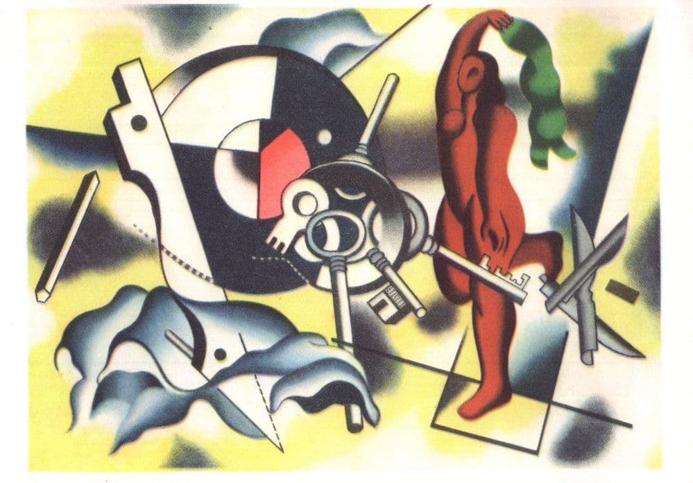 Fernand Leger La Danseuse Aux Cies Painting Paris Postcard