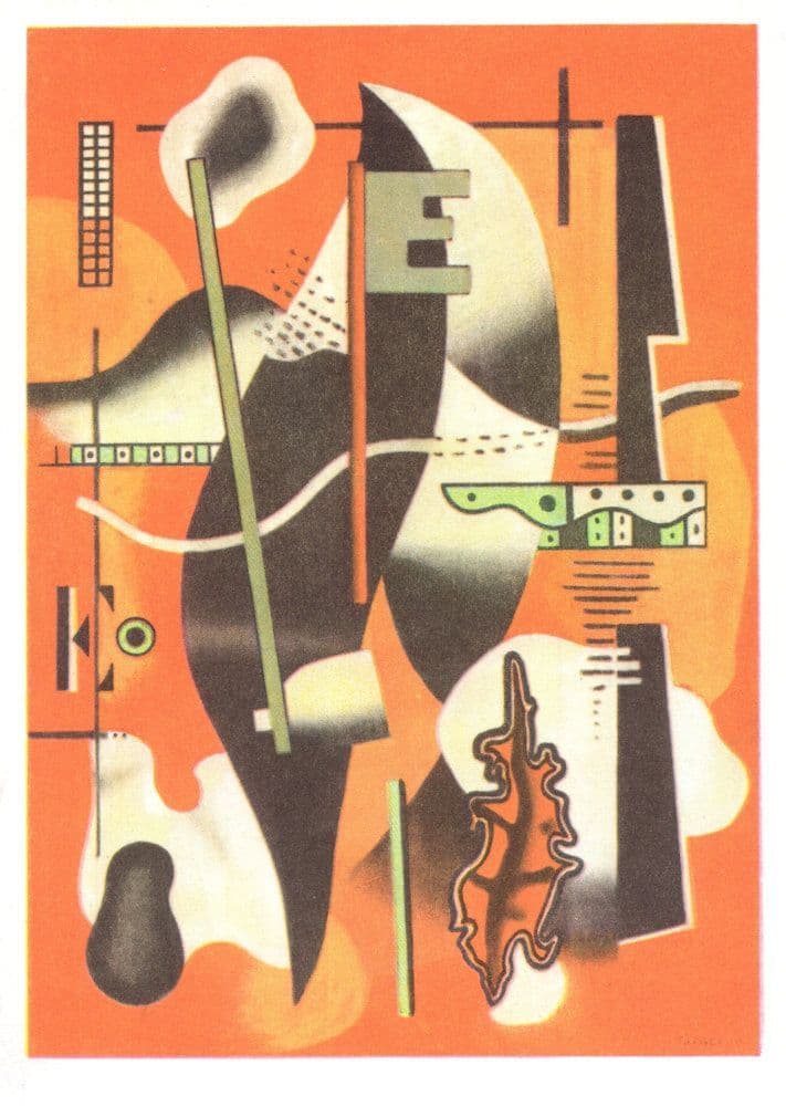 Fernand Leger Nature Morte A La Pipe Painting Postcard