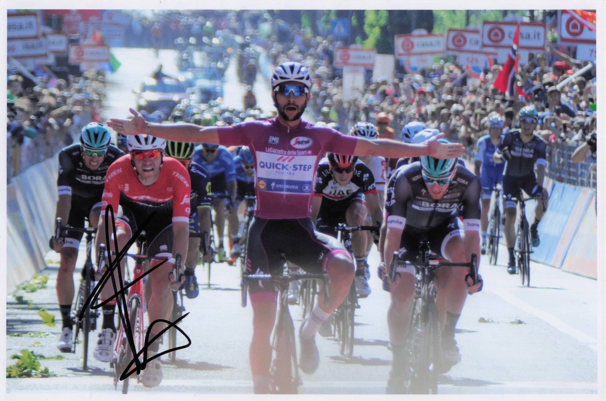 Fernando Gavira Columbia Cyclist 2017 Giro D'Italia 12x8 Hand Signed Photo