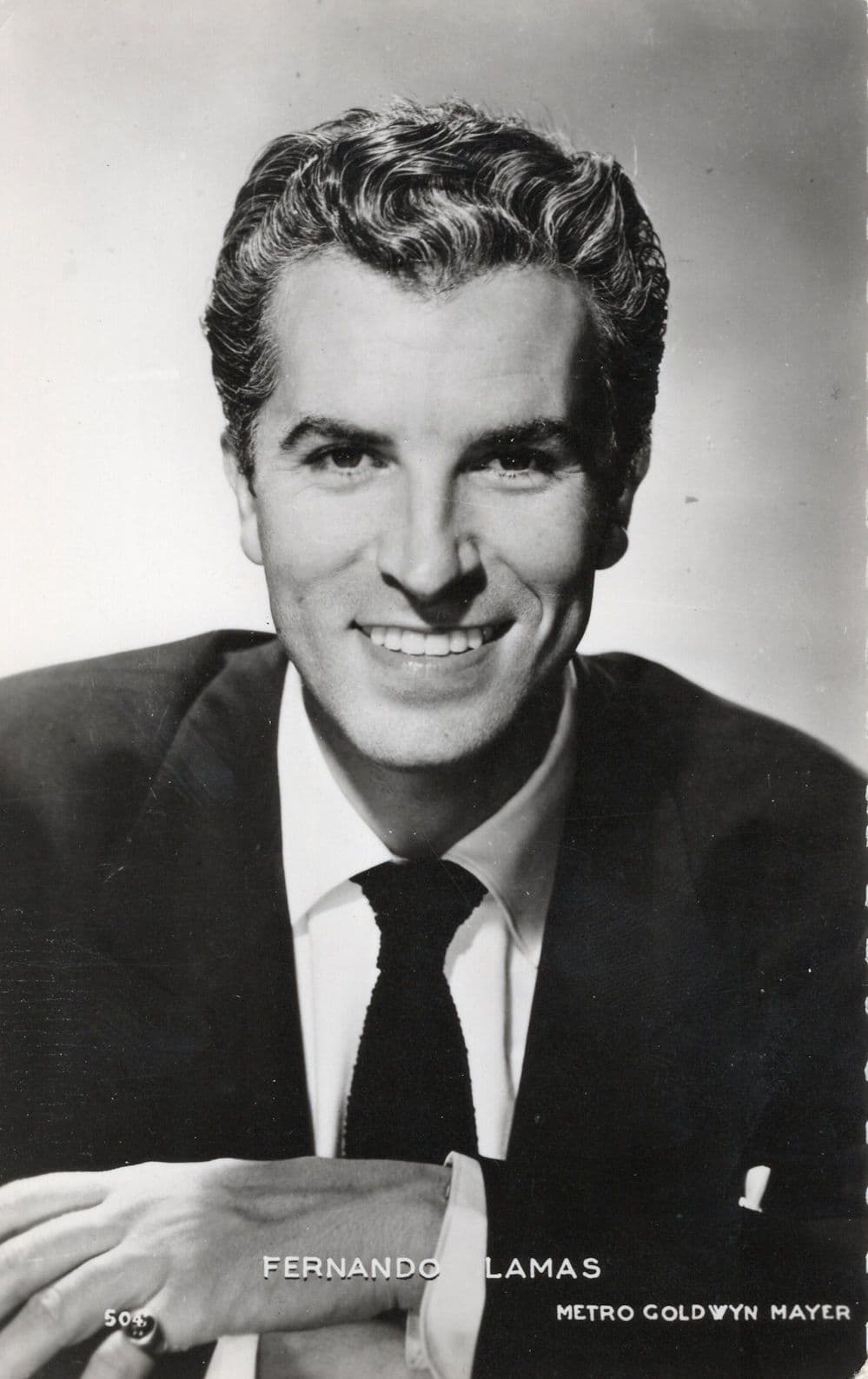 Fernando Lamas MGM 504 Hollywood Real Photo Actor Postcard