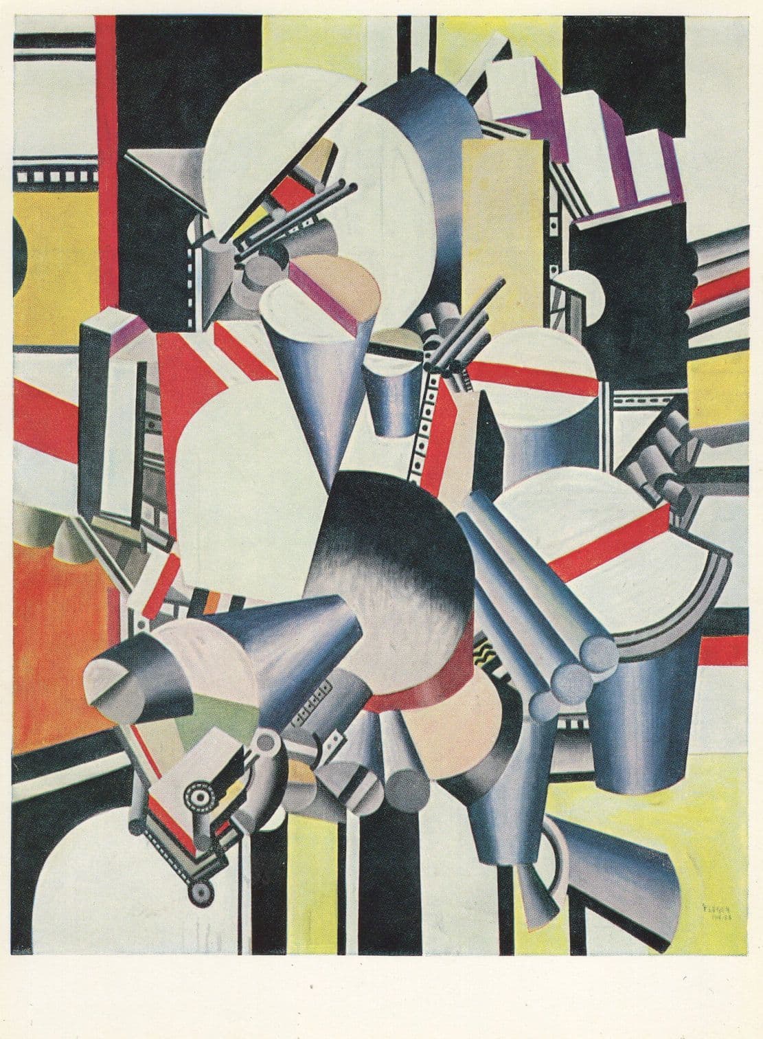 Fernard Leger Elements Mecaniques Robot Abstract Painting Postcard