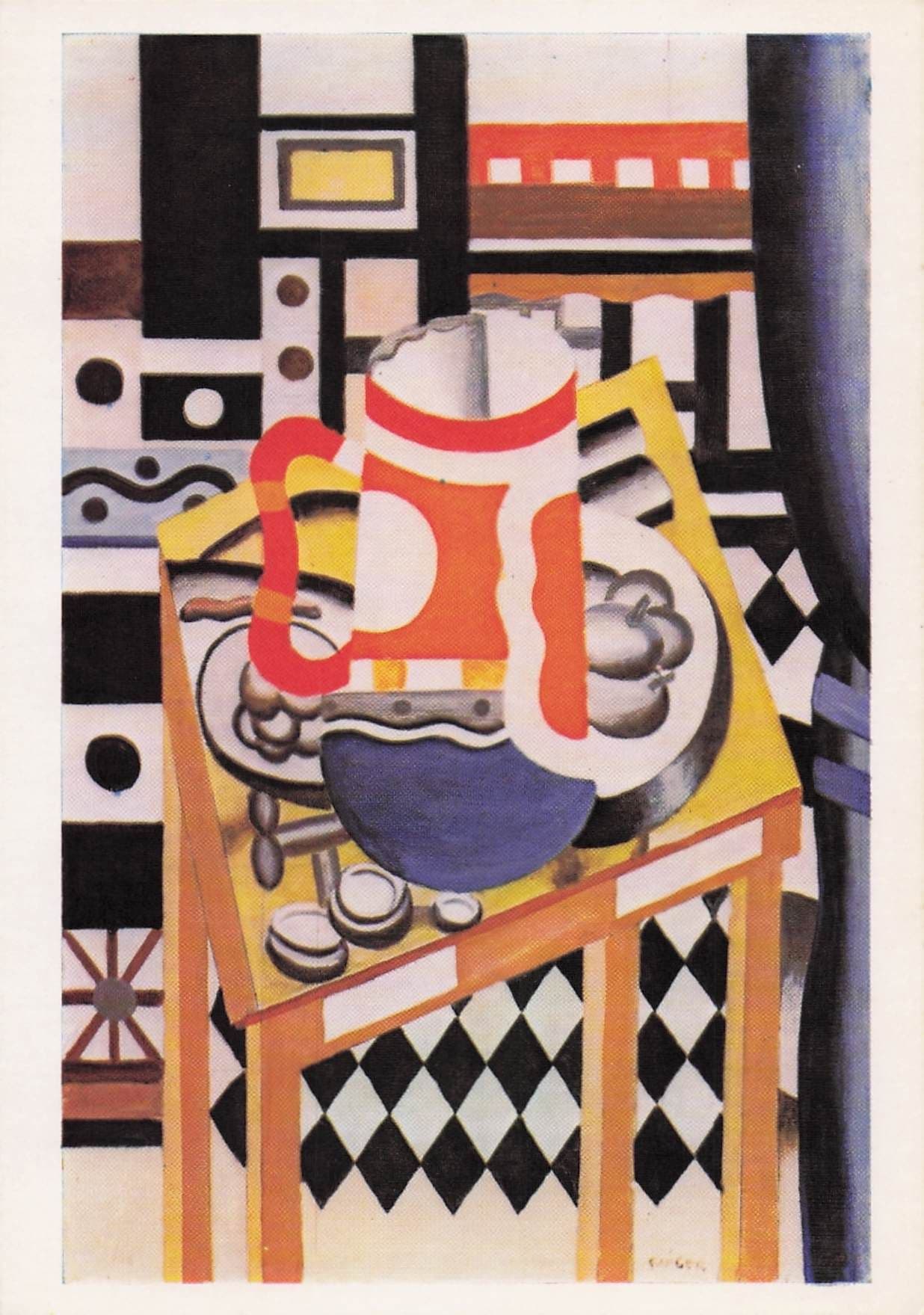 Fernard Leger Still Life With A Beer Mug Tate Gallery Painting Postcard