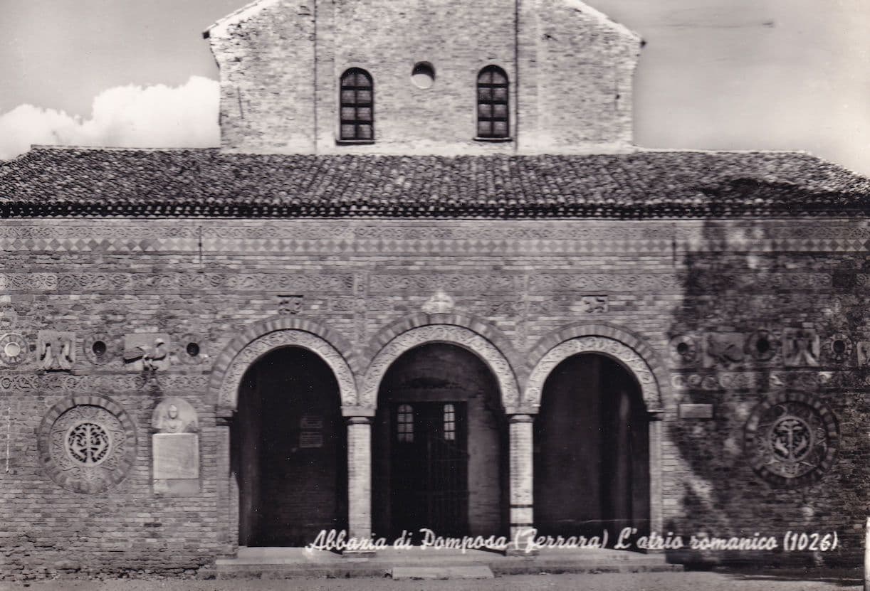 Ferrara Abbaria Di Pomposa L'Atrio Romanico 1026 Italian Postcard