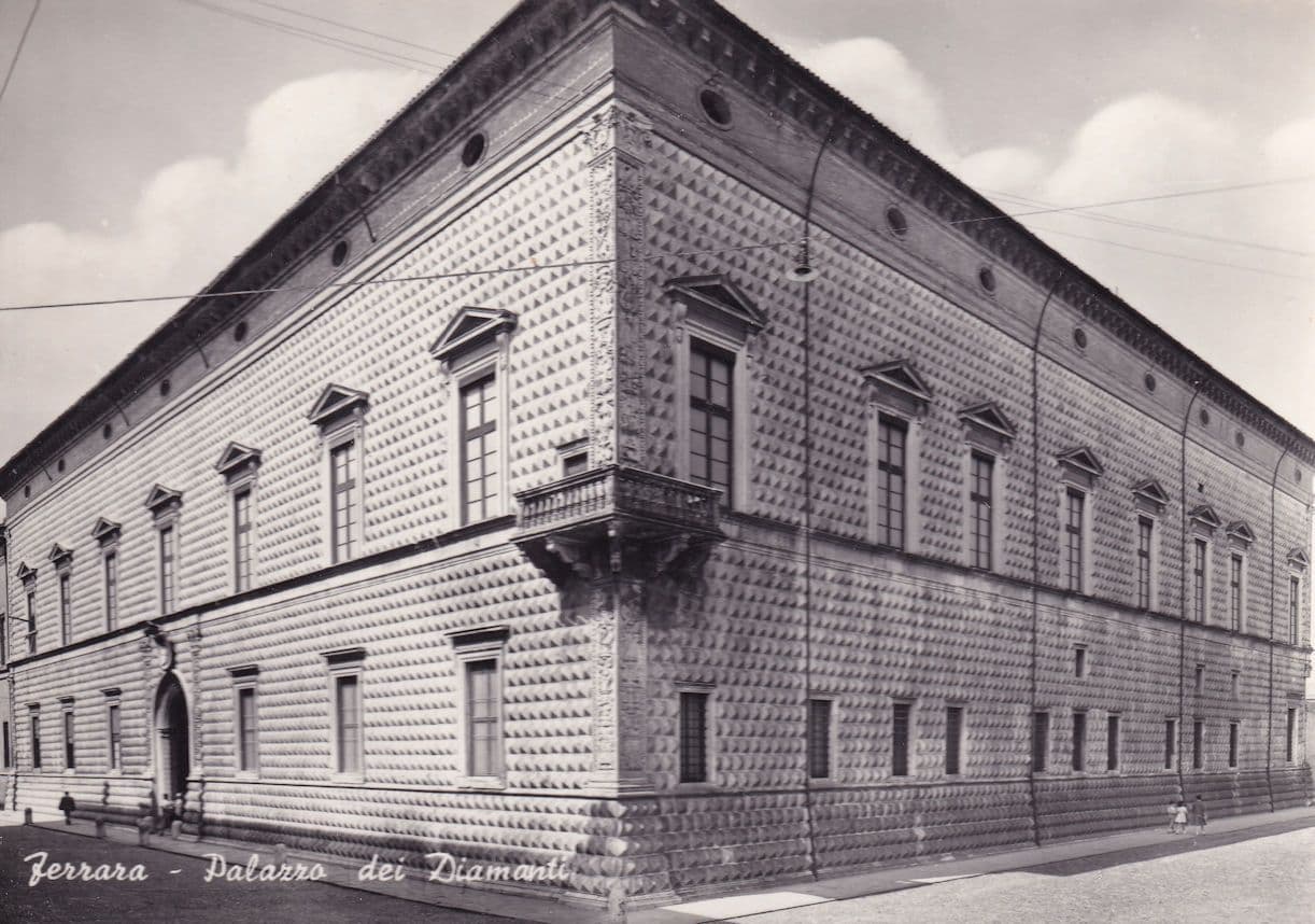 Ferrara Palazzo Dei Diamanti Old Italian Real Photo Postcard