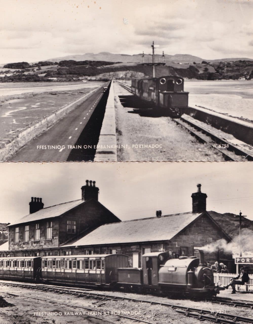 Festiniog Train Portmadoc Real Photo Railway 2x Postcard