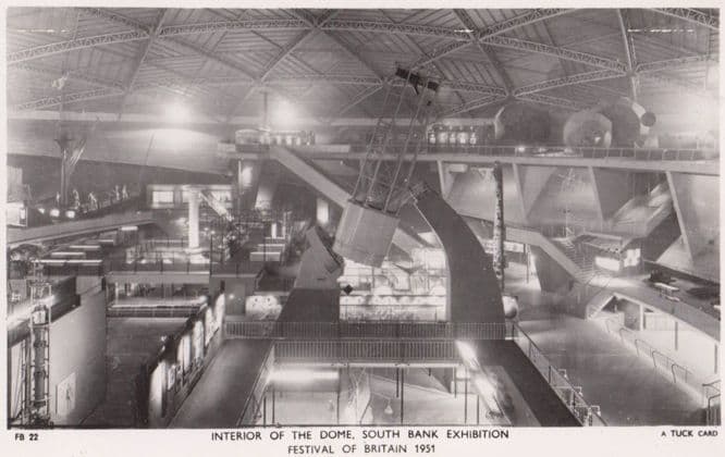 Festival Of Britain The Dome Interior Southbank RPC Postcard