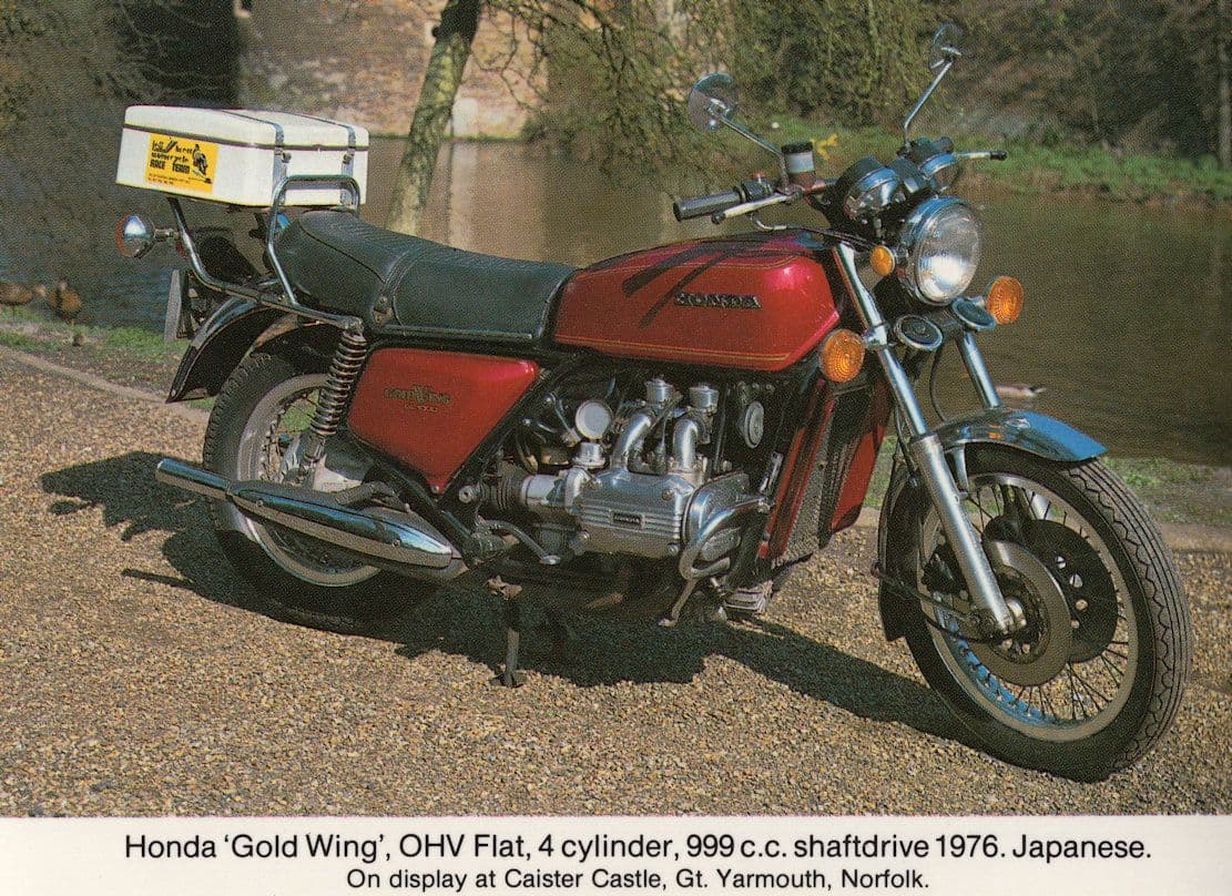 Fiat Honda Gold Wing Bike Motorcycle Great Yarmouth Gravy Postcard
