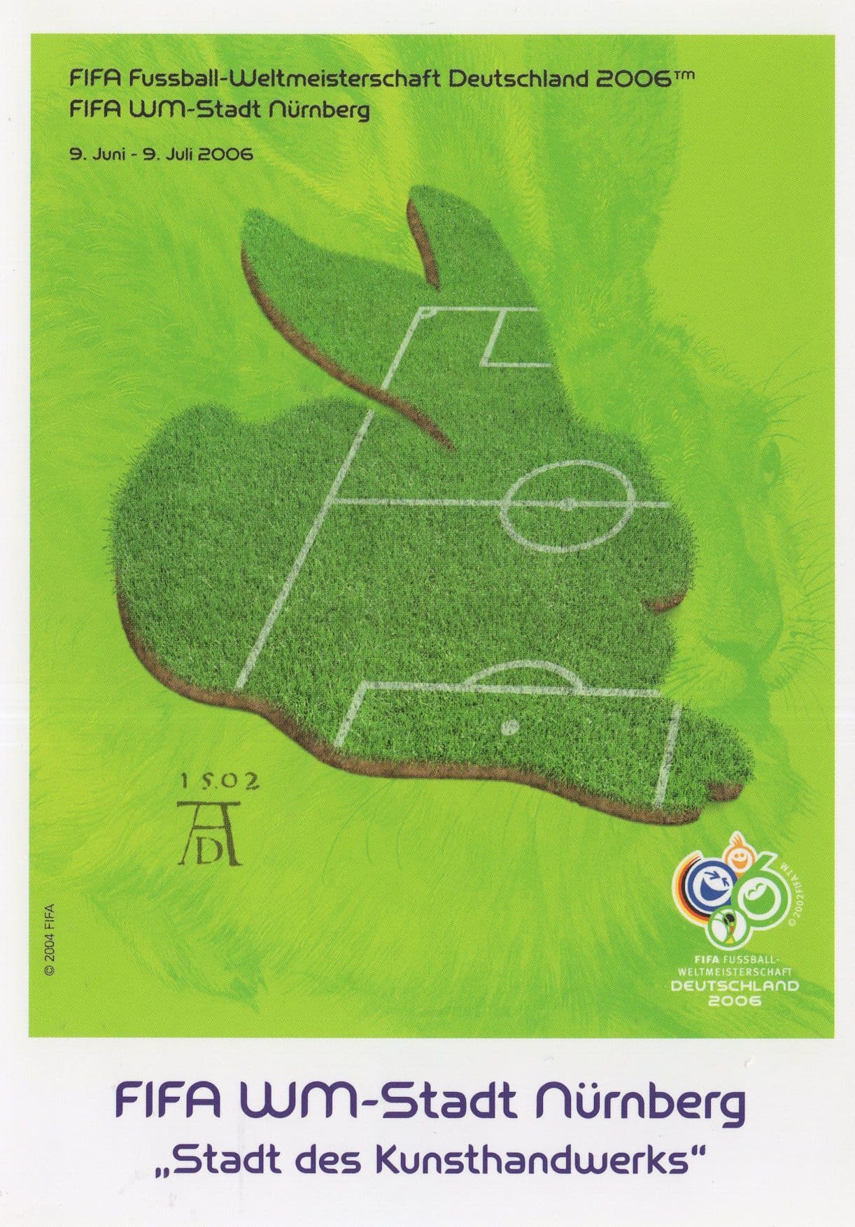 FIFA 2006 World Cup Germany Nurnberg Stadium Fussball Postcard