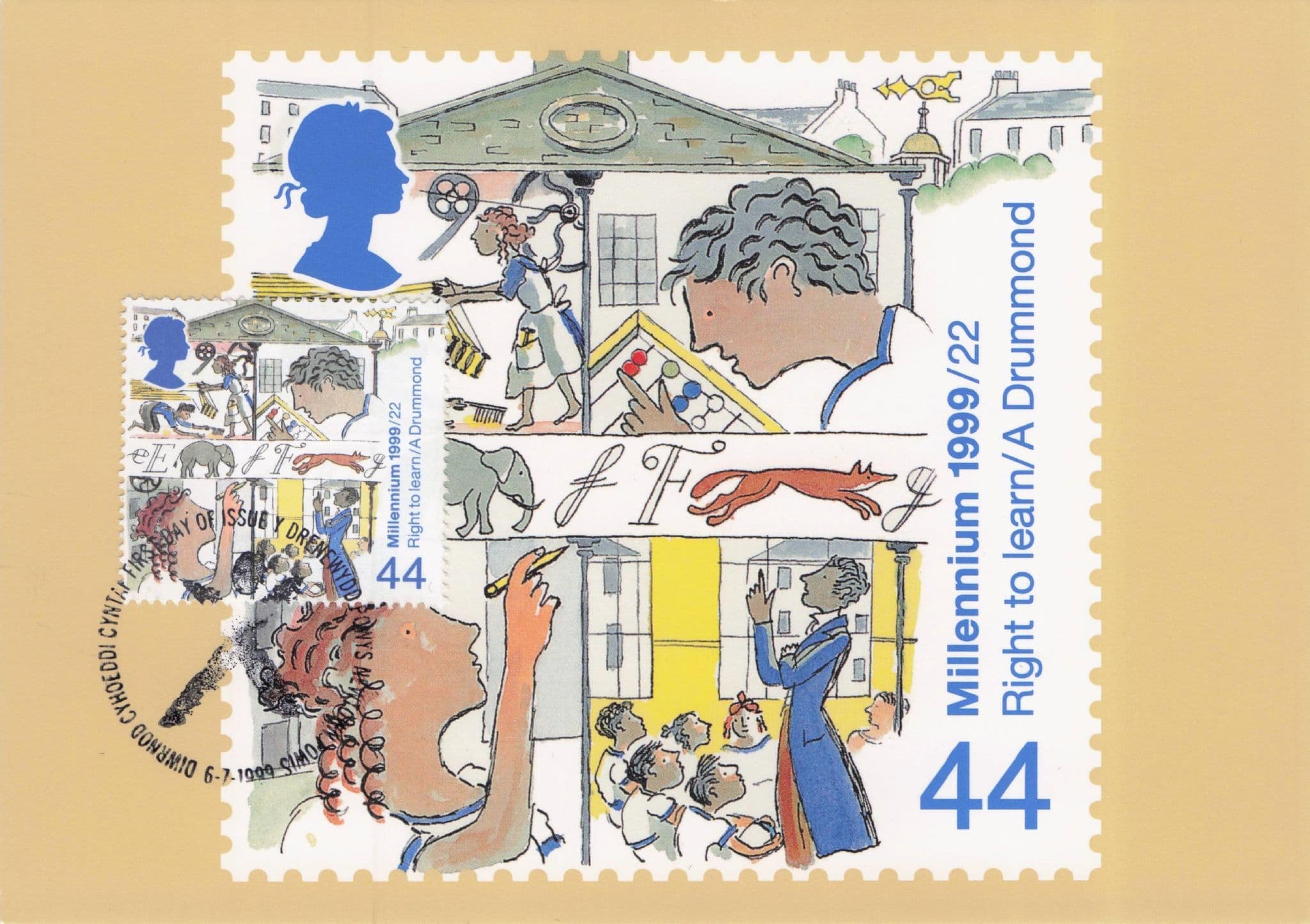 Fight To Learn Drummond Education Painting First Day Cover Postcard
