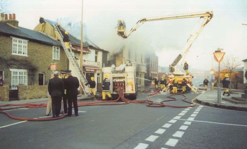 Fire Rescue Disaster Police At London Burlesque Adult Club Postcard