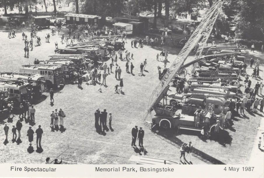 Fire Spectacular Brigade Festival 1987 Basingstoke Postcard